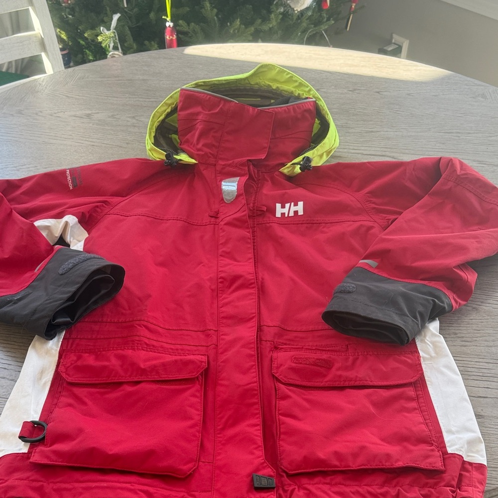 Helly Hansen Womens Red and Black Raincoat